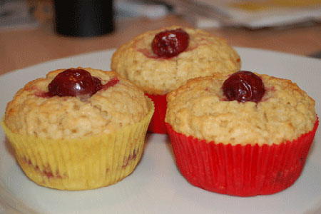 Kokos-Kirsch-Muffin - Muffins mit Kirschen, Kokos und Kokosmilch