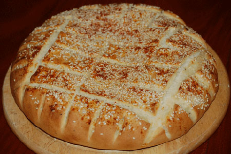 Rezept Fladenbrot mit Kräutern und Frischkäse