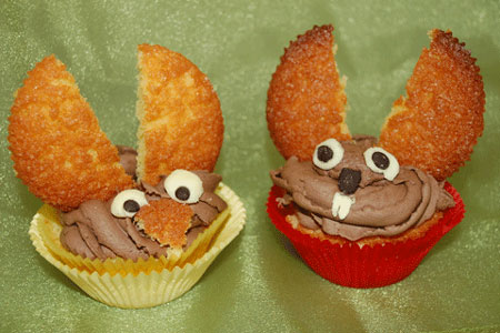 Orangen-Cup Cake mit Schokocrerme - lustige CupCakes mit Schokoladencreme